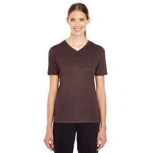 American Apparel Fine Jersey V Neck Ladies Short Sleeve Tee Brown Extra Small